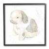 Adorable Baby Bunny Soft Grey Beige Illustration view 1