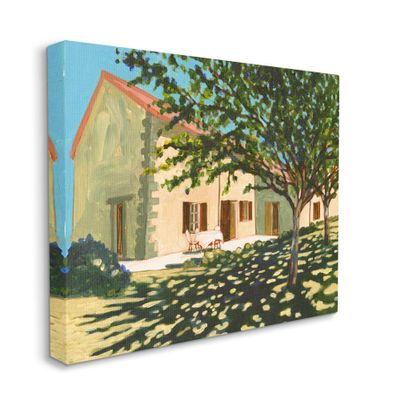 Stupell Industries Countryside Home Garden Landscape Tree Shade