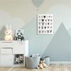 Stupell Industries Alphabet Chart of Wild Animals Over White view 2