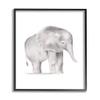 Standing Baby Elephant Soft Grey Illustration view 1