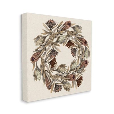 Stupell Industries Muted Thistle Wreath Soft Autumn Harvest