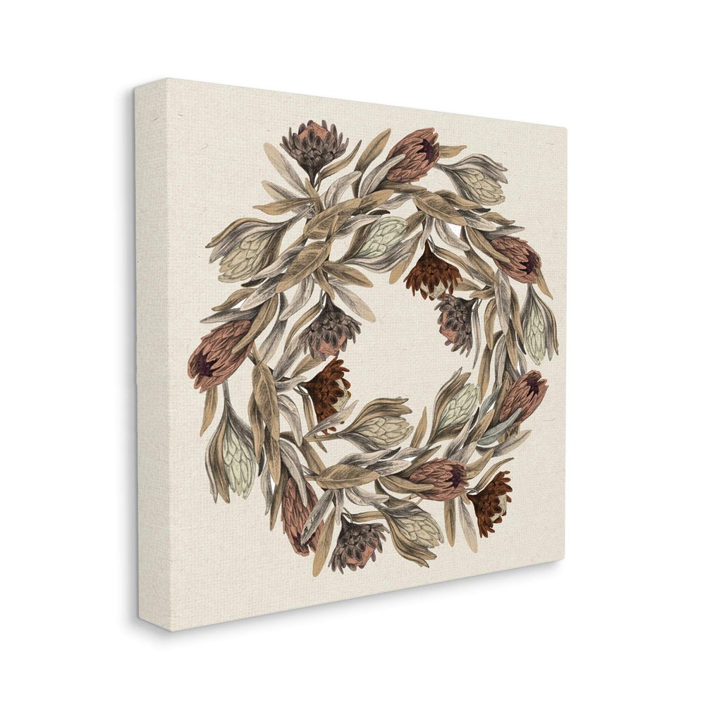 Stupell Industries Muted Thistle Wreath Soft Autumn Harvest