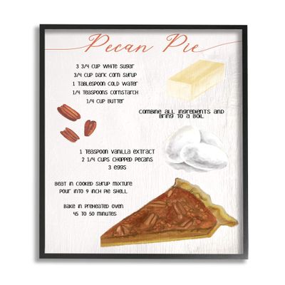 Stupell Industries Autumn Pecan Pie Farmhouse Dessert Recipe