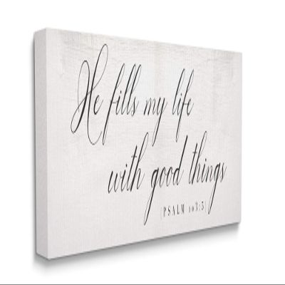 Stupell Industries He Fills My Life Phrase Elegant Faith Typography