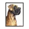 Stupell Industries Dane Pet Dog Portrait Strong Pose, Design by George Dyachenko Black Framed Wall Art, 16 x 20, White view 1