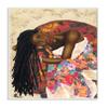 Stupell Industries Female with Tropical Print Dress Glam Fashion, Design by Alonzo Saunders Wall Plaque, 13 x 19, Beige view 1