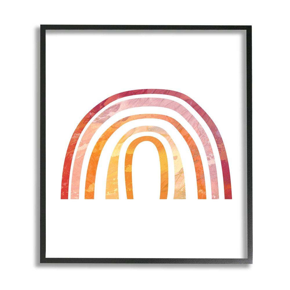 Stupell Industries Warm Tone Rainbow with Abstract Sky Texture