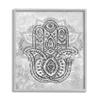 Stupell Industries Hamsa Hand Symbol Intricate Pattern Black Grey view 1