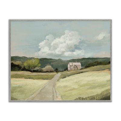 Stupell Industries Road Leading Home Countryside Mountain Landscape
