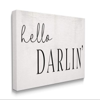 Stupell Industries Hello Darlin' Phrase Charming Southern Typography