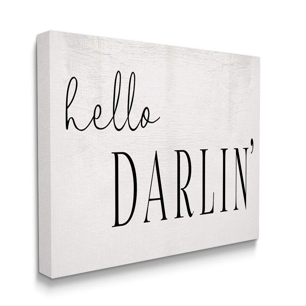 Stupell Industries Hello Darlin' Phrase Charming Southern Typography