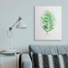 Stupell Industries Minimal Green Palm Tropical Plant Over White view 2