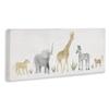 Stupell Industries Adorable Jungle Animals Wildlife Illustration Elephant Giraffe, Design by Daphne Polselli Canvas Wall Art, 17x40, Off- White view 3