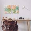 Stupell Industries Tropical Monstera Palm Leaves Green Orange, Design by June Erica Vess Canvas Wall Art, 16 x 20 view 2