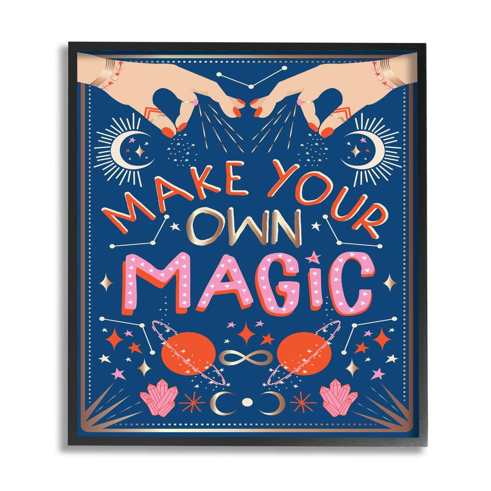 Stupell Industries Make Your Magic Phrase Fashion Hands and Constellations