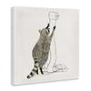 Stupell Industries Raccoon Toilet Paper Hoarder Woodland Animal, Design by Victoria Barnes Canvas Wall Art, 30 x 30, Beige view 3