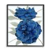 Stupell Industries Bold Blue Carnation Florals Gold Line Detail view 1