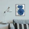 Stupell Industries Bold Blue Carnation Florals Gold Line Detail view 2