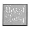 Stupell Industries Blessed Not Lucky Quote Soft Cursive Typography view 1