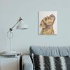 Stupell Industries Yellow Lab Gazing Upwards Pet Dog Portrait, Design by George Dyachenko Canvas Wall Art, 16 x 20, White view 2