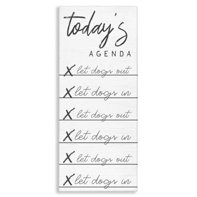Stupell Industries 'Today's Agenda Funny Dog Checklist'| Canvas Art
