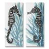Stupell Industries Zebra Striped Sea Horses Blue Ocean Coral view 1