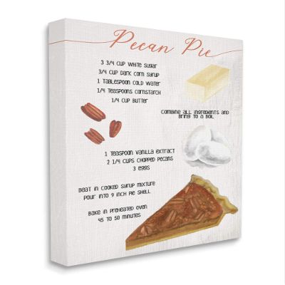 Stupell Industries Autumn Pecan Pie Farmhouse Dessert Recipe