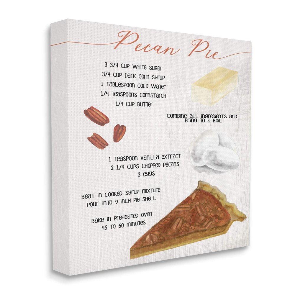 Stupell Industries Autumn Pecan Pie Farmhouse Dessert Recipe