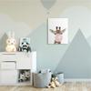 Stupell Industries Baby Giraffe with Pink Bubble Gum Safari Animal, Design by Leah Straatsma Canvas Wall Art, 24 x 30, White view 2
