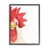 Stupell Industries Farm Rooster Close Up Portrait Big Red Bird view 1