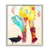 Stupell Industries Walking in Rainboots Cheerful Vibrant Pattern view 1