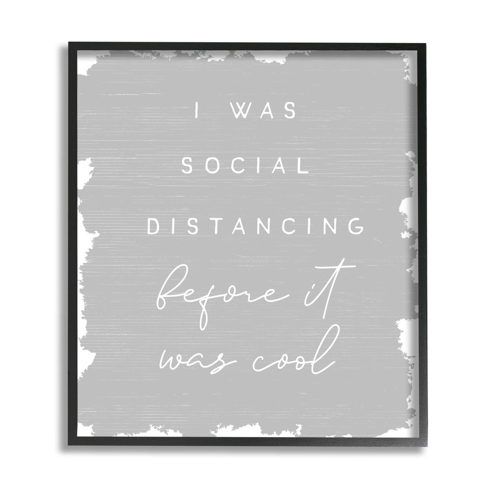 Stupell Industries Social Distancing Before Its Cool Sassy Hipster Phrase
