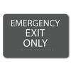The Sign Studio - 4" x 5" - Charcoal Grey/White - ADA - Emergency Exit Only Sign with Tactile & Braille view 1