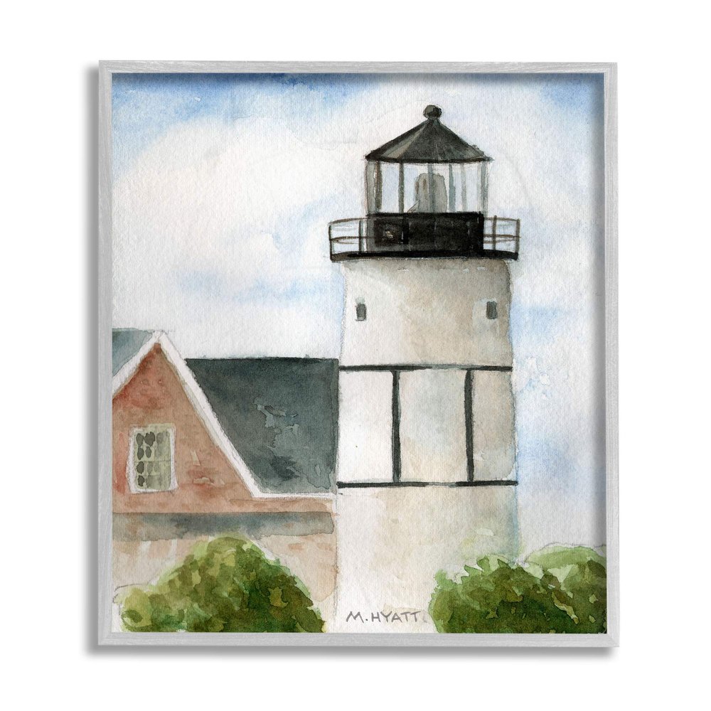 Stupell Industries Sandy Neck Lighthouse Coastal Beach Architecture