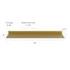 DIY CARTEL Linear Floating Shelf - Forged USA Steel - Industrial Heavy Duty Metal Wall Mounted Modern Rustic Shelf - Made in The USA (48-in X 8-in Powder Coated Gold) view 3