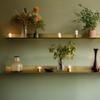 DIY CARTEL Linear Floating Shelf - Forged USA Steel - Industrial Heavy Duty Metal Wall Mounted Modern Rustic Shelf - Made in The USA (48-in X 8-in Powder Coated Gold) view 4
