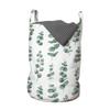Ambesonne Eucalyptus Laundry Bag, Watercolor Inspired Painting of Forest Leaves and Branches Garden Art, Hamper Basket with Handles Drawstring Closure for Laundromats, 13" x 19", Laurel Green view 1