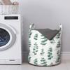 Ambesonne Eucalyptus Laundry Bag, Watercolor Inspired Painting of Forest Leaves and Branches Garden Art, Hamper Basket with Handles Drawstring Closure for Laundromats, 13" x 19", Laurel Green view 2