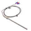 MOMOJIA RTD PT100 Temperature Sensor Thread M8 Cable 1M Thermocouple Probe 100mm 3 Wires view 1