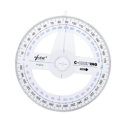 MOMOJIA Plastic 360 Degree Protractor Ruler Angle Finder Swing Arm School Office