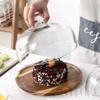 6/8/10 Wooden Cake Plate Set, Home Salad Pastry Dome Food Preservation Cover Cafe Dessert Tasting Tray Retro Two-colors (Color : Brown, Size : 886In) view 4