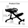 HOUSHIYU-521 Ergonomic Kneeling Chair Adjustable Stool with Dual Handles, Angled Seat, Thick Foam Cushions and Brake Casters for Home and Office for Improve Posture,Red view 2