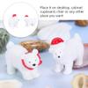 9Pcs Christmas Polar Bear Ornament Bear Micro Landscape Ornament Miniature Fairy Garden Christmas Decoration (Style) view 2