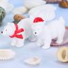 9Pcs Christmas Polar Bear Ornament Bear Micro Landscape Ornament Miniature Fairy Garden Christmas Decoration (Style) view 3