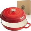 Backcountry Iron Enameled 3.5 Quart Signature Cast Iron Braiser with Lid view 1