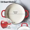 Backcountry Iron Enameled 3.5 Quart Signature Cast Iron Braiser with Lid view 2