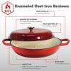 Backcountry Iron Enameled 3.5 Quart Signature Cast Iron Braiser with Lid view 3