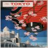 Iconic Arts Japan Visit Vintage Travel Laminated 24x36 Poster view 1