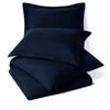 RAJVEER TEXTILE 5 Piece Bed in a Bag Set 100% Egyptian Cotton 600 Thread Count Duvet Cover Pillow Shams & Fitted Sheet with Extra Deep Pocket Soft Bedding(King Size, Navy Blue) view 1