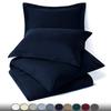 RAJVEER TEXTILE 5 Piece Bed in a Bag Set 100% Egyptian Cotton 600 Thread Count Duvet Cover Pillow Shams & Fitted Sheet with Extra Deep Pocket Soft Bedding(King Size, Navy Blue) view 2